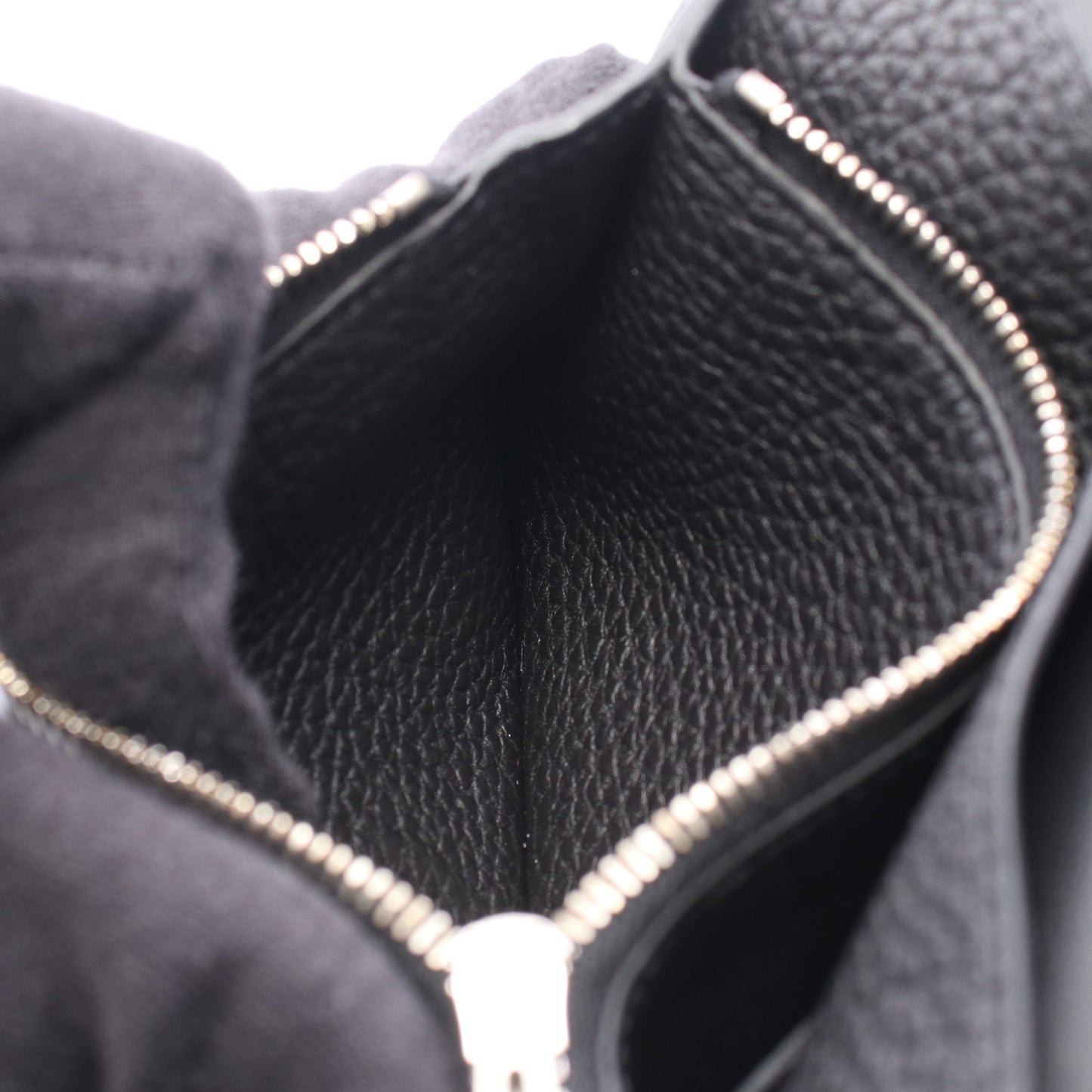 ドゴン コンパクト 二つ折り財布 トゴ ブラック シルバー金具 B刻印 エルメス