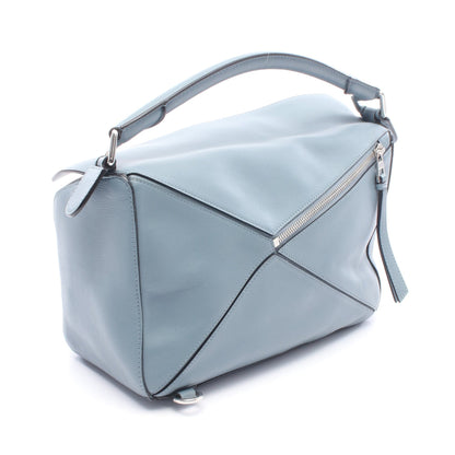 パズルバッグ ミディアム 2WAY ハンドバッグ レザー ブルー ロエベ バッグ LOEWE
