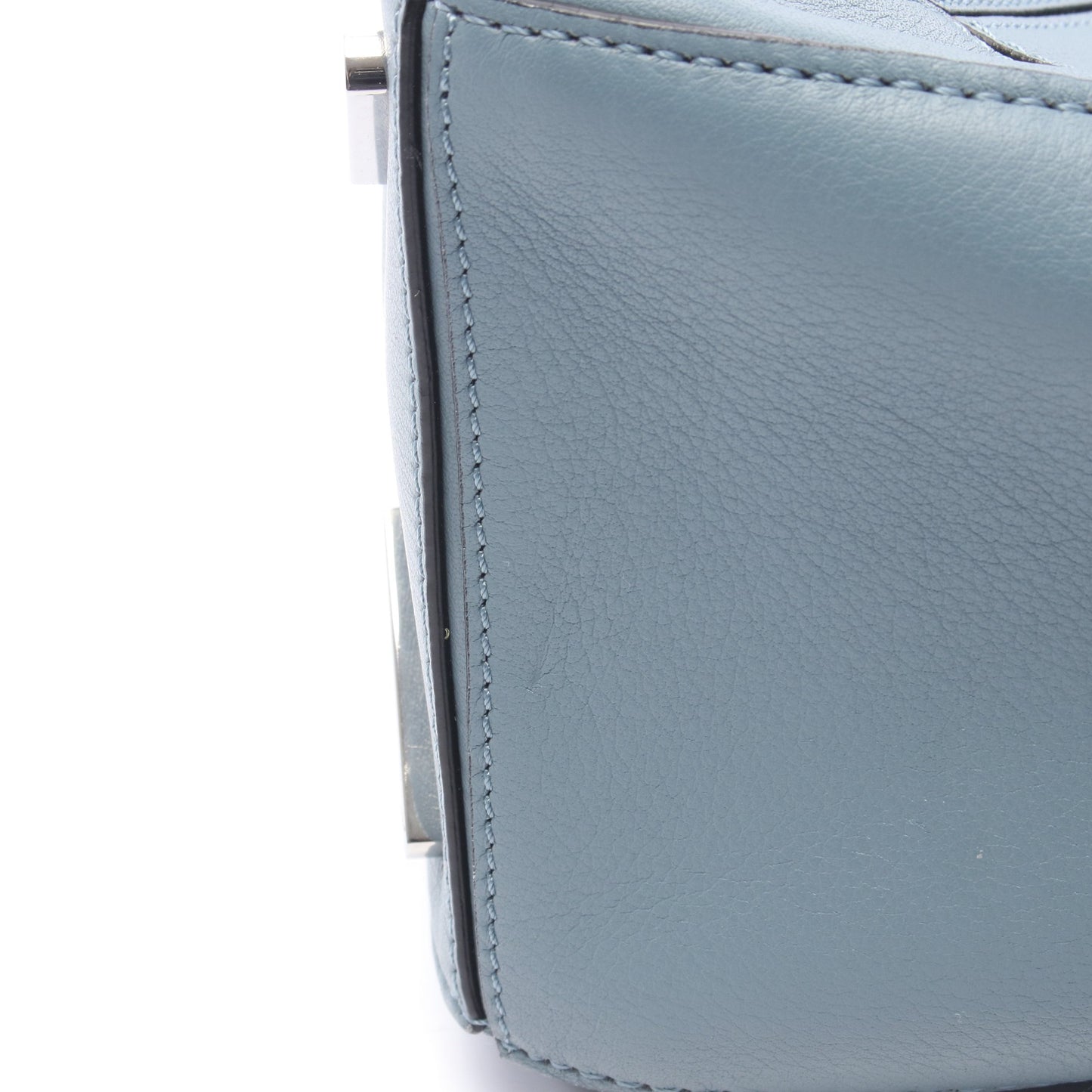 パズルバッグ ミディアム 2WAY ハンドバッグ レザー ブルー ロエベ バッグ LOEWE