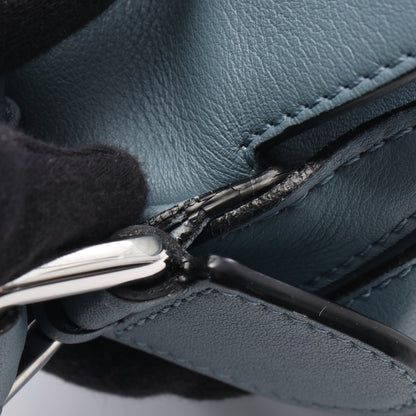 パズルバッグ ミディアム 2WAY ハンドバッグ レザー ブルー ロエベ バッグ LOEWE
