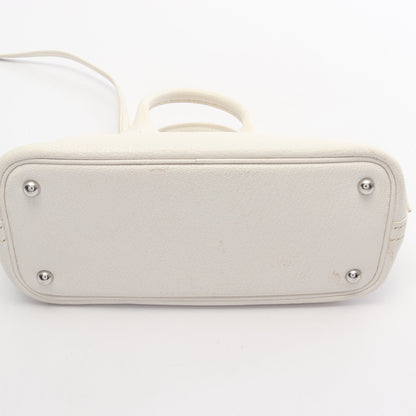 ボリード1923 ミニ 2WAY ハンドバッグ シェーブル ホワイト シルバー金具 D刻印 エルメス