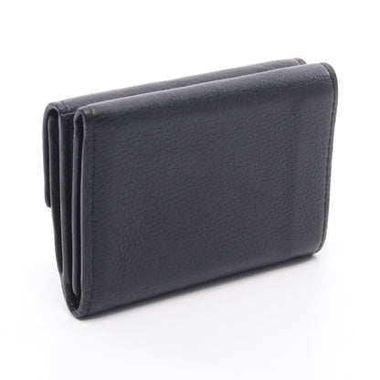 ポルトフォイユ ロックミニ ノワール 三つ折り財布 レザー ブラック ルイヴィトン