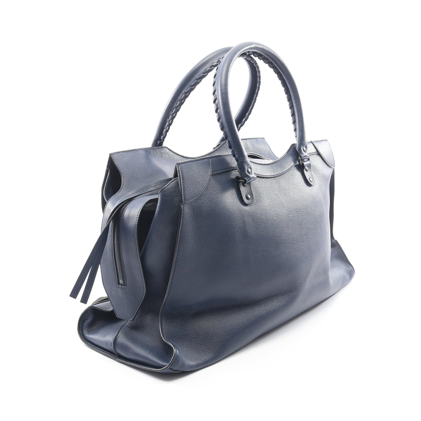 NEO CLASSIC LARGE ネオ クラシック シティ ラージ ショルダーバッグ トートバッグ レザー ネイビー バレンシアガ
