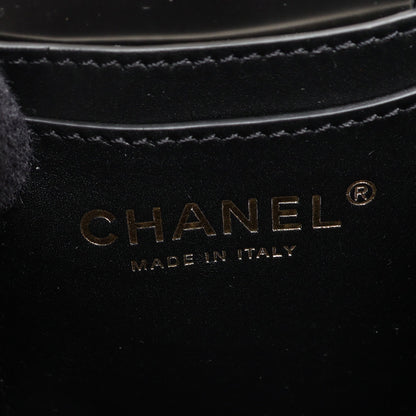 マトラッセ スモールバニティ チェーンショルダーバッグ ラムスキン ブラック コンビ金具 シャネル バッグ CHANEL