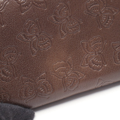 バタフライモチーフ ラウンドファスナー長財布 レザー ブラウン ボッテガヴェネタ 財布・小物 BOTTEGA VENETA