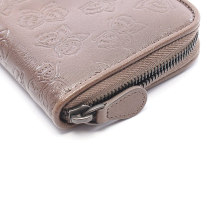 バタフライモチーフ ラウンドファスナー長財布 レザー ブラウン ボッテガヴェネタ 財布・小物 BOTTEGA VENETA