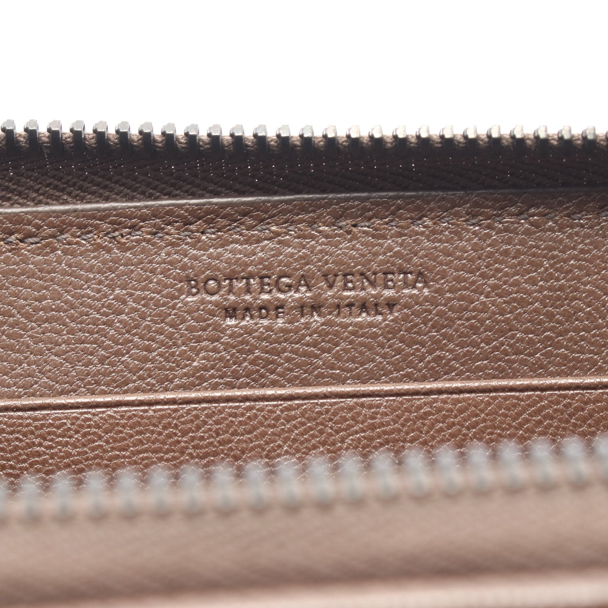 バタフライモチーフ ラウンドファスナー長財布 レザー ブラウン ボッテガヴェネタ 財布・小物 BOTTEGA VENETA