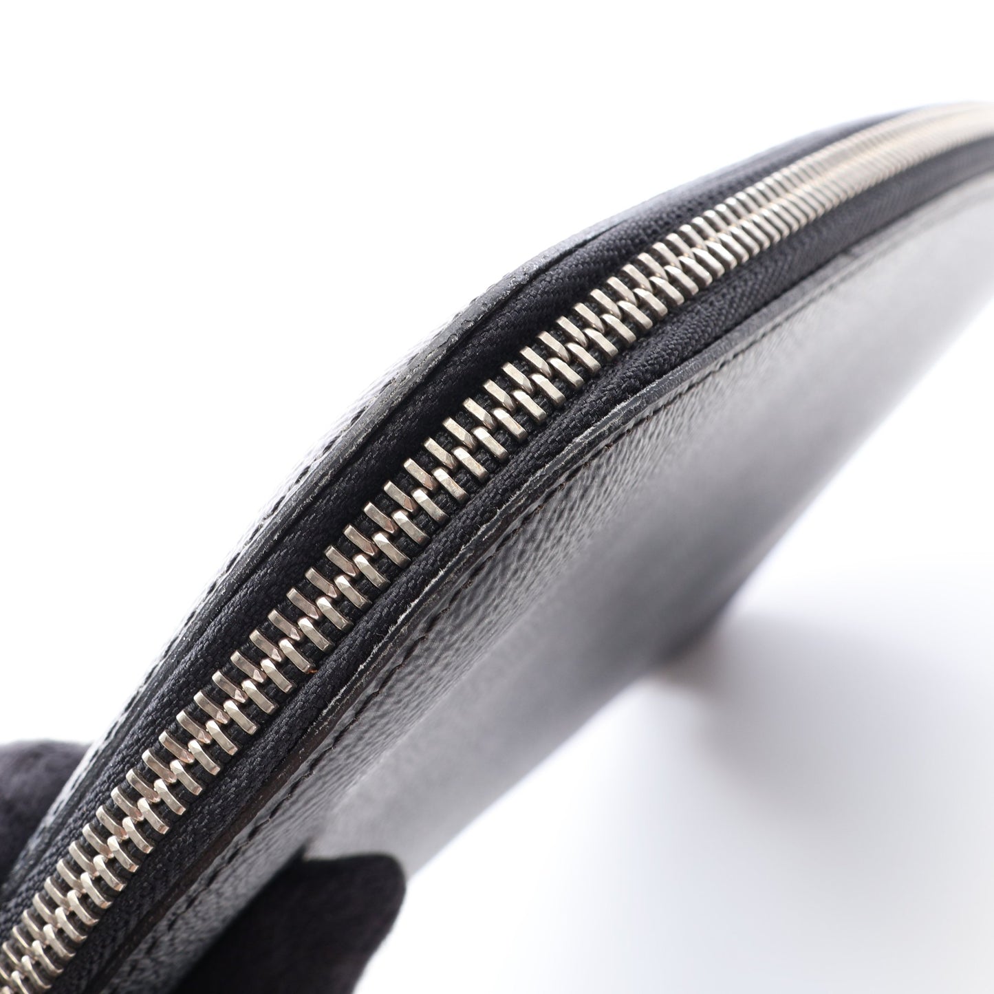 アトール ダミエグラフィット オーガナイザー ラウンドファスナー長財布 PVC レザー ブラック ルイヴィトン