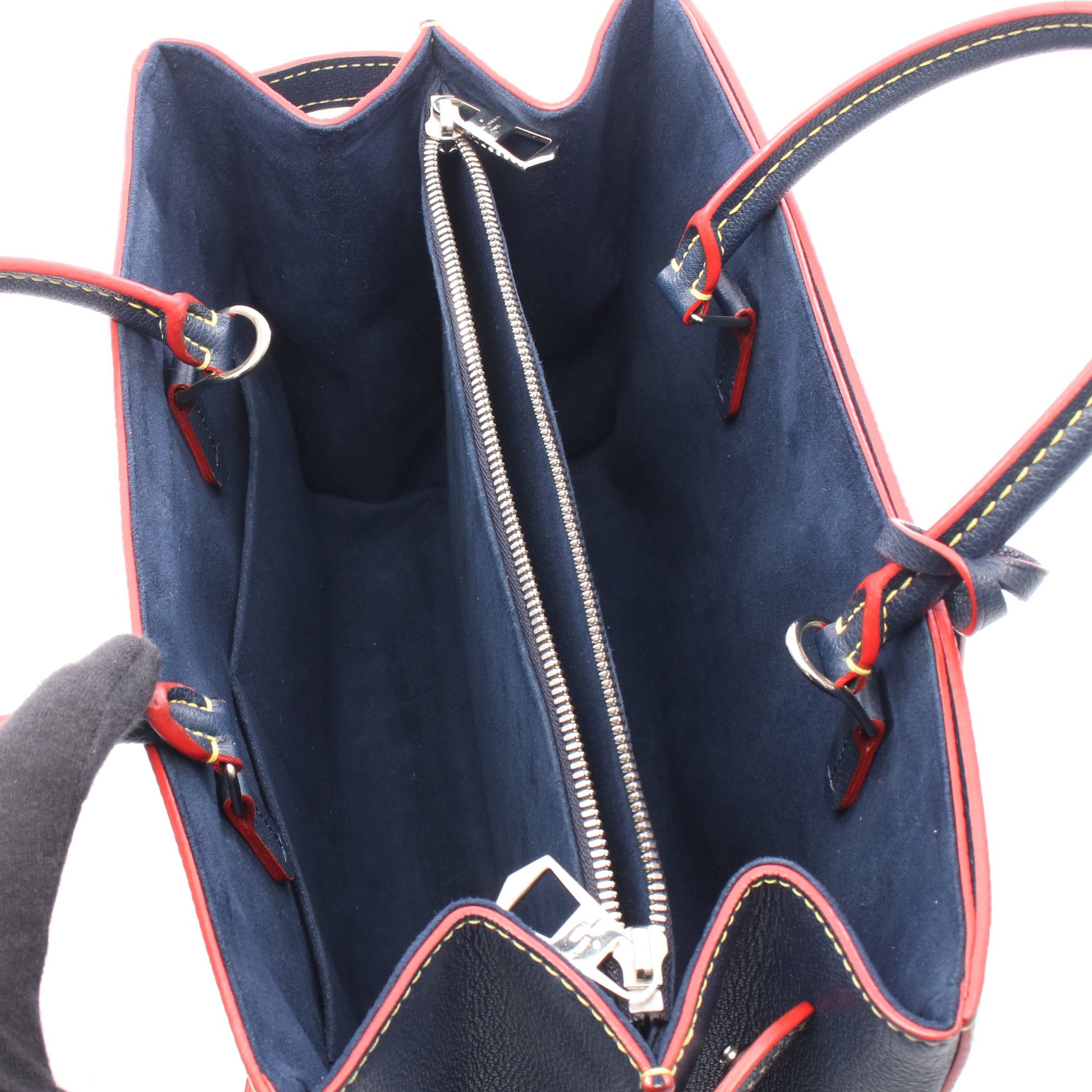 ツイスト トート エピ アンディゴブルー 2WAY ハンドバッグ トートバッグ レザー ネイビー レッド ルイヴィトン バッグ LOUIS VUITTON