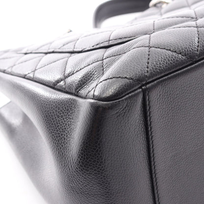 マトラッセ グランドショッピング GST チェーンショルダーバッグ チェーントートバッグ キャビアスキン ブラック シルバー金具 シャネル
