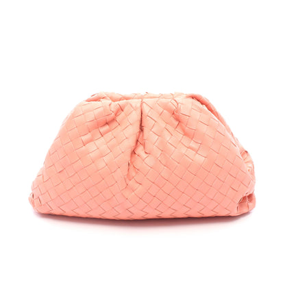 ザ ポーチ イントレチャート クラッチバッグ ラムスキン コーラルピンク ボッテガヴェネタ バッグ BOTTEGA VENETA