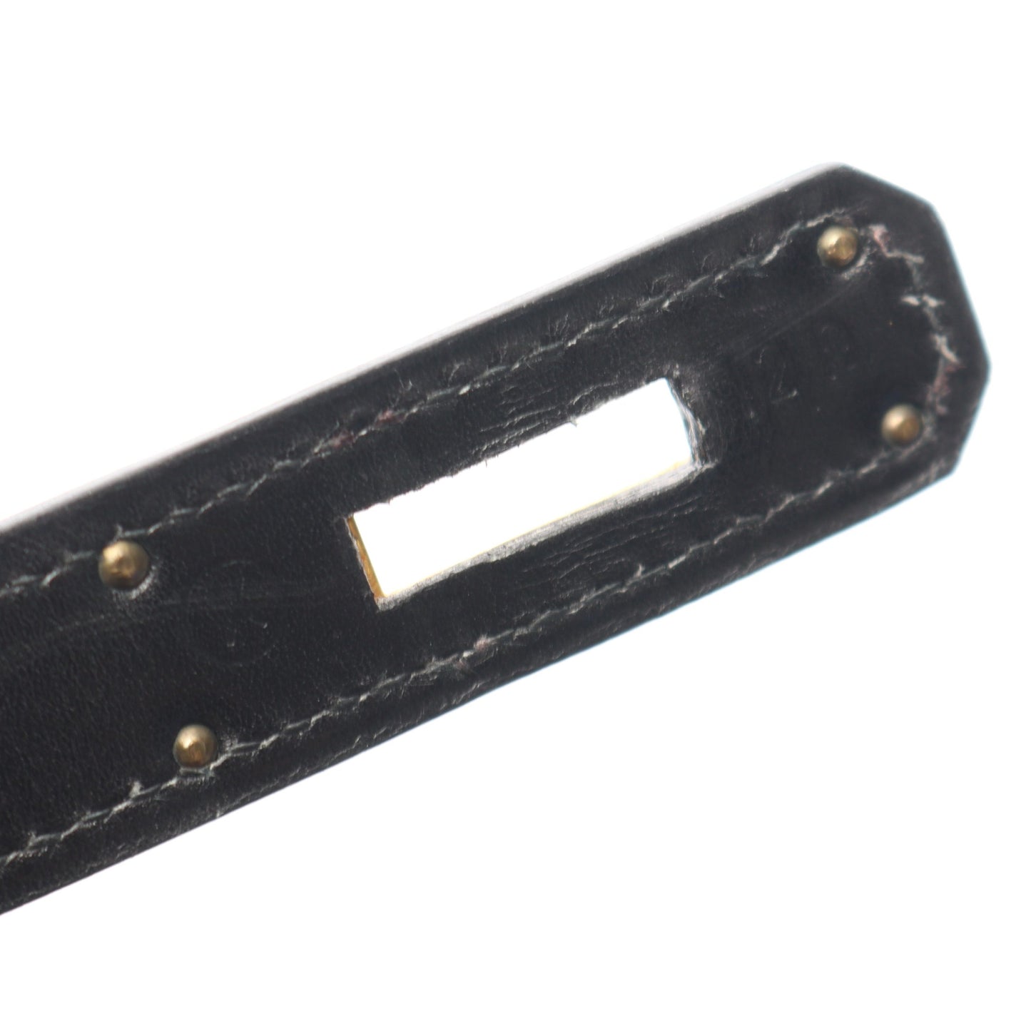 ケリー32 外縫い 2WAY ハンドバッグ ボックスカーフ ブラック ゴールド金具 ○X刻印 エルメス