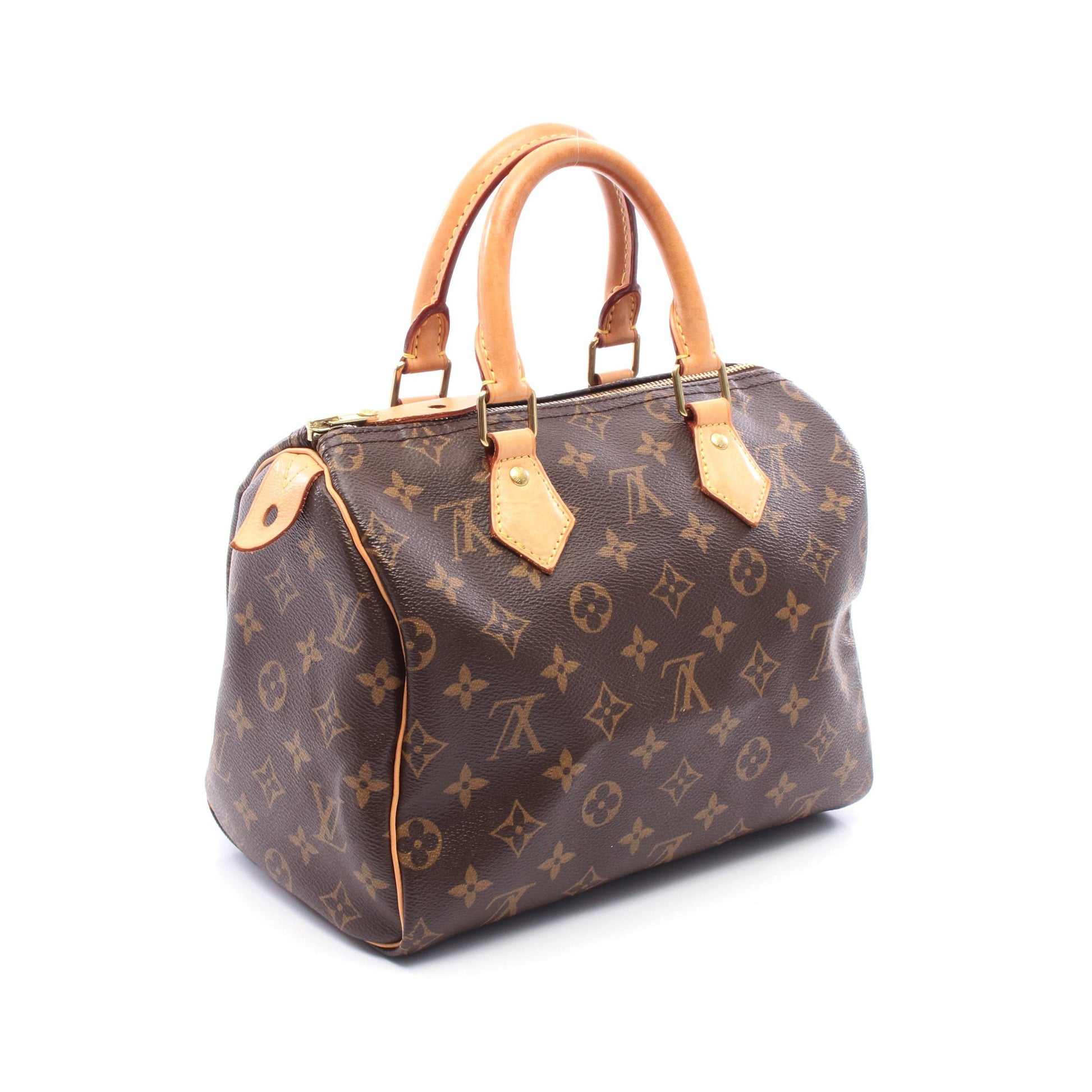 スピーディ25 モノグラム ハンドバッグ PVC レザー ブラウン ルイヴィトン バッグ LOUIS VUITTON