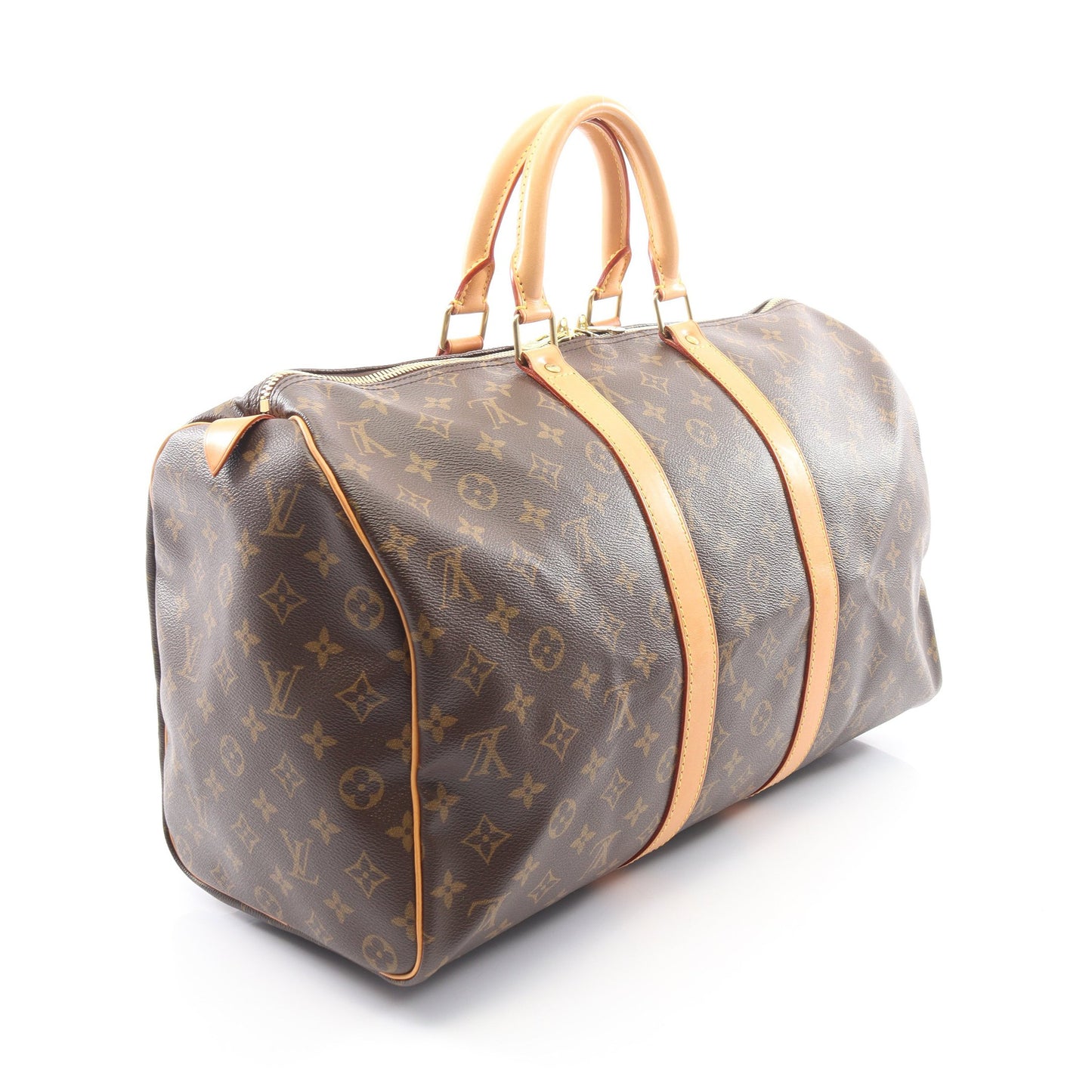 キーポル45 モノグラム ボストンバッグ PVC レザー ブラウン ルイヴィトン バッグ LOUIS VUITTON