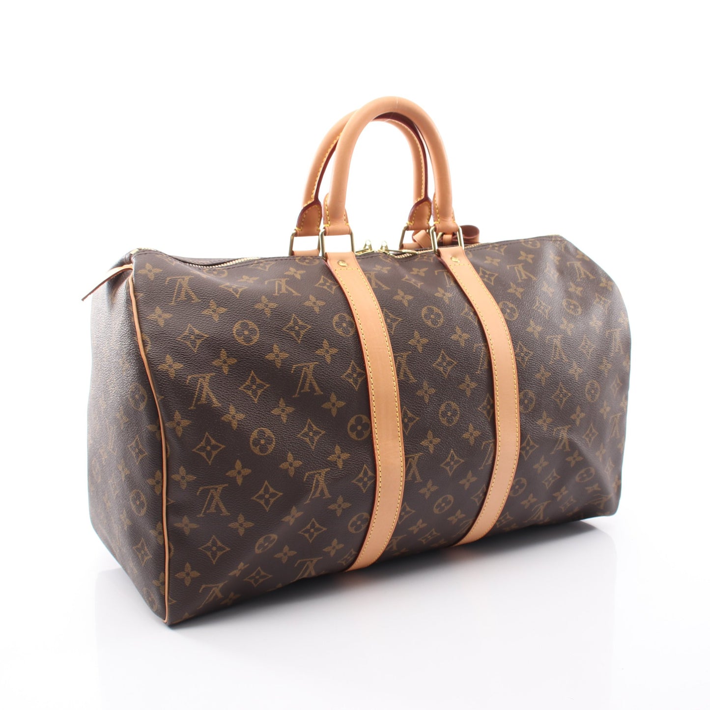 キーポル45 モノグラム ボストンバッグ PVC レザー ブラウン ルイヴィトン バッグ LOUIS VUITTON