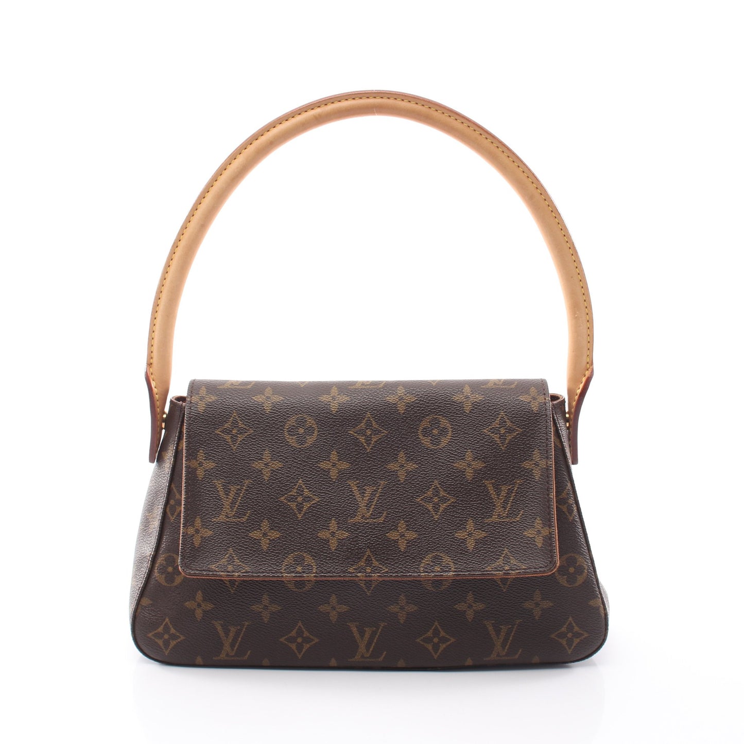 ミニルーピング モノグラム ハンドバッグ PVC レザー ブラウン ルイヴィトン バッグ LOUIS VUITTON