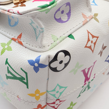 LV × TM ヴェニス モノグラムマルチカラー バックパック リュックサック PVC レザー ホワイト ルイヴィトン
