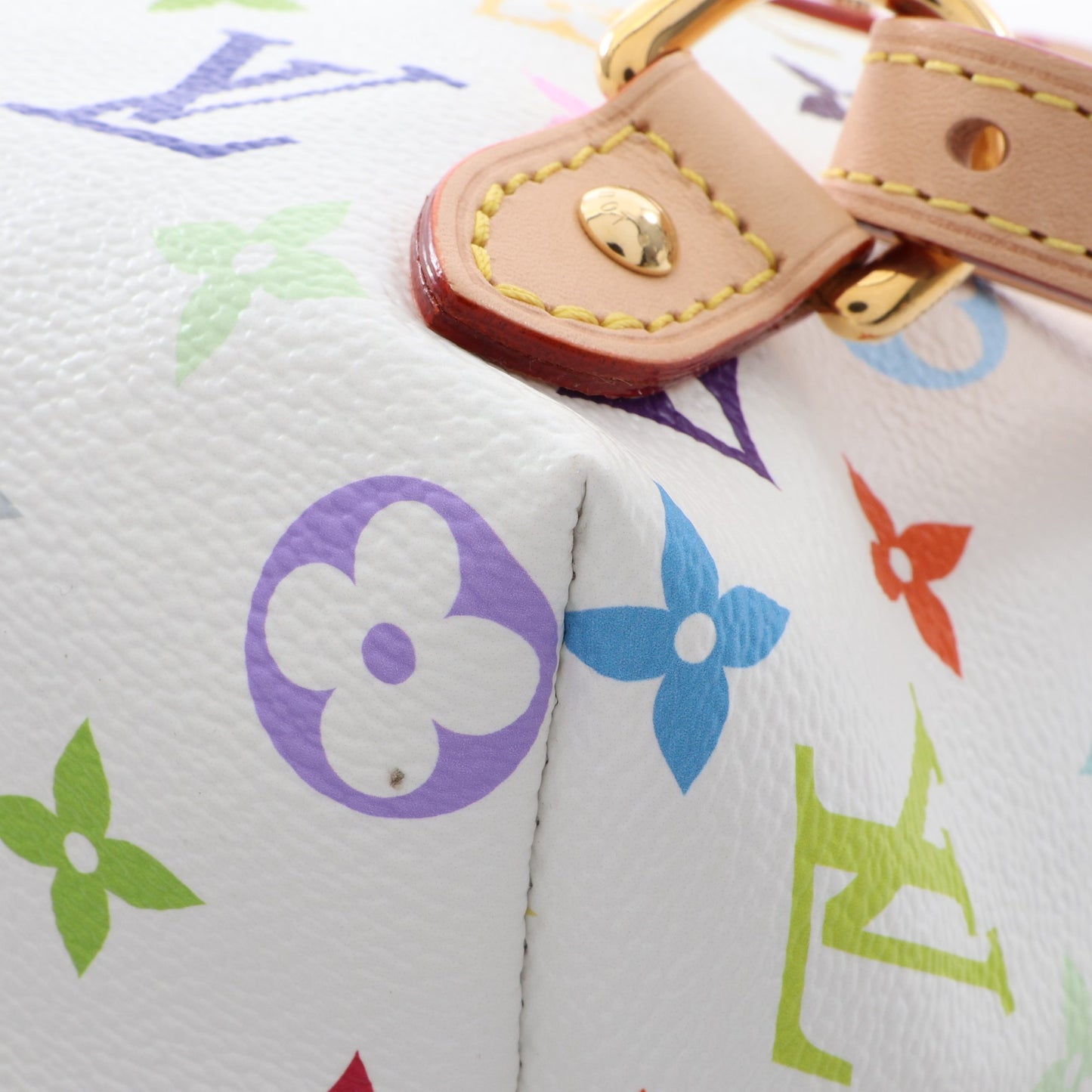 LV × TM ヴェニス モノグラムマルチカラー バックパック リュックサック PVC レザー ホワイト ルイヴィトン
