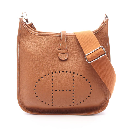 エヴリン 3 トロワ PM ゴールド ショルダーバッグ トリヨンクレマンス ブラウン シルバー金具 G刻印 エルメス バッグ HERMES