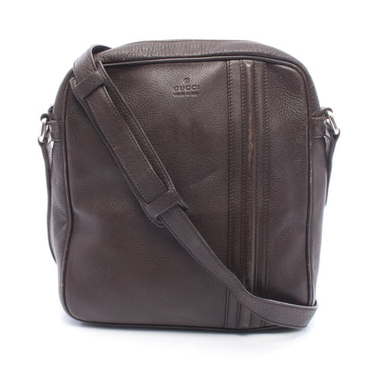 ショルダーバッグ レザー ダークブラウン グッチ バッグ GUCCI