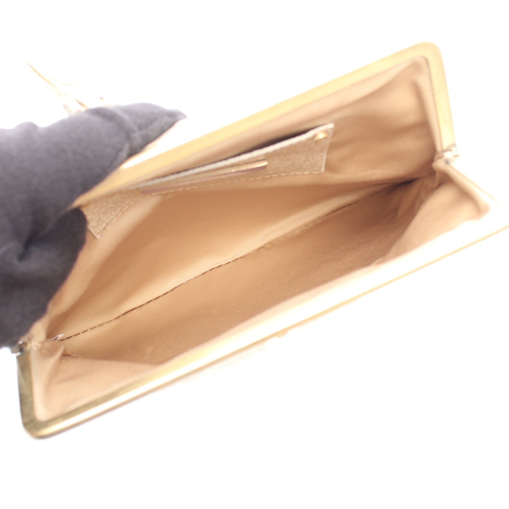 クラッチバッグ レザー シャンパンゴールド ジミーチュウ バッグ JIMMY CHOO