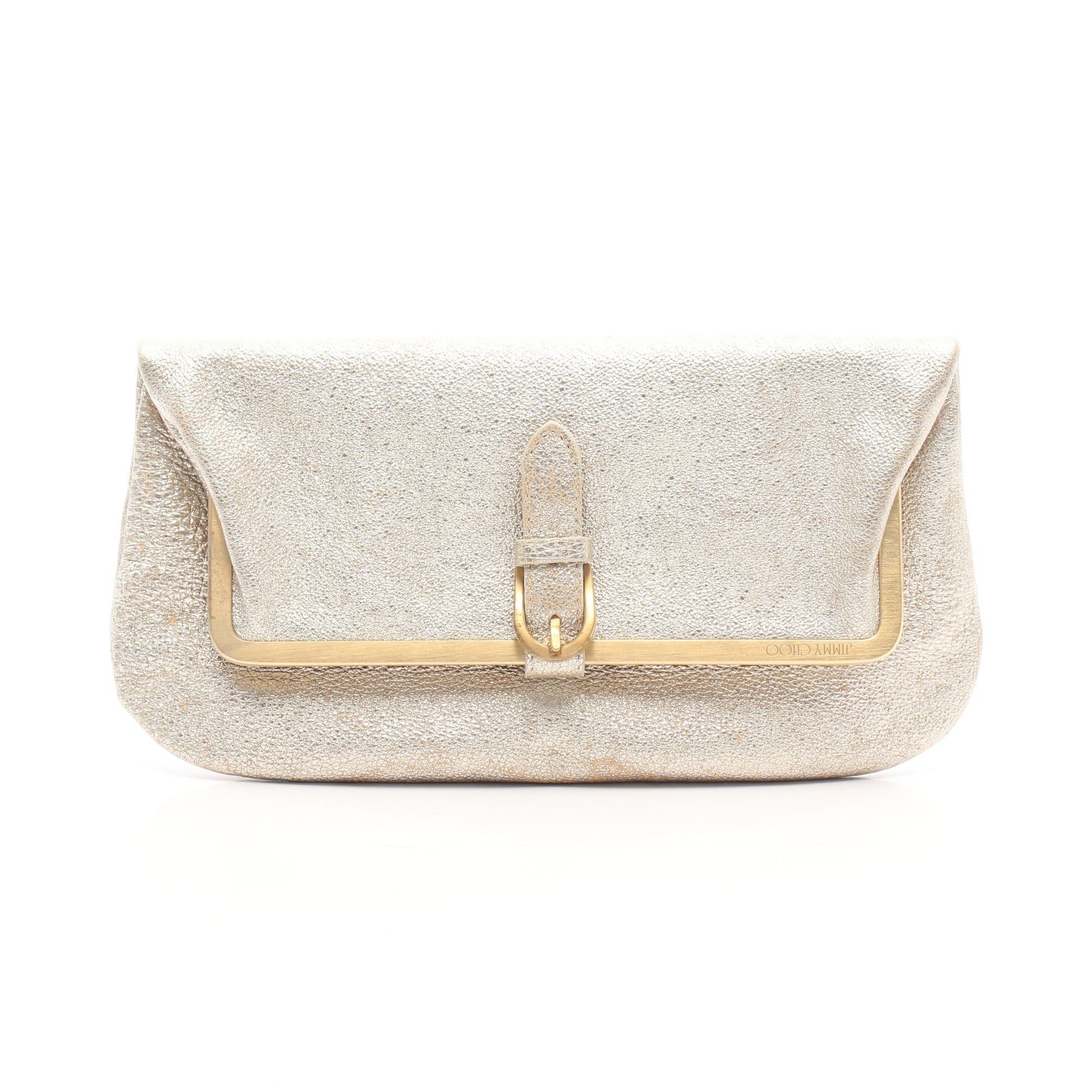 クラッチバッグ レザー シャンパンゴールド ジミーチュウ バッグ JIMMY CHOO