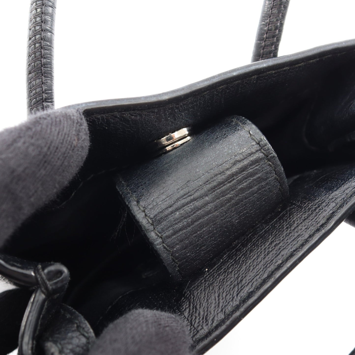 SHOPPING PHONE HOLDER ショッピング フォンフォルダー 2WAY ショルダーバッグ レザー ブラック バレンシアガ
