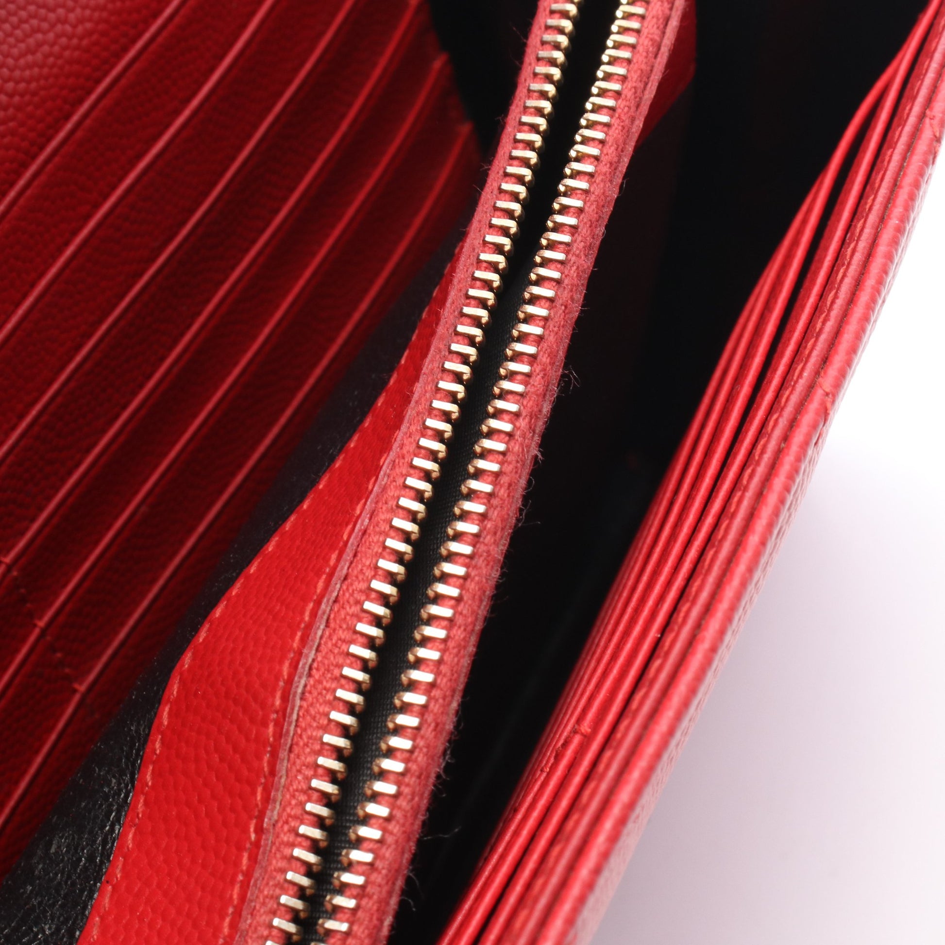 カサンドラ クラシック チェーンウォレット レザー レッド サンローランパリ バッグ SAINT LAURENT PARIS