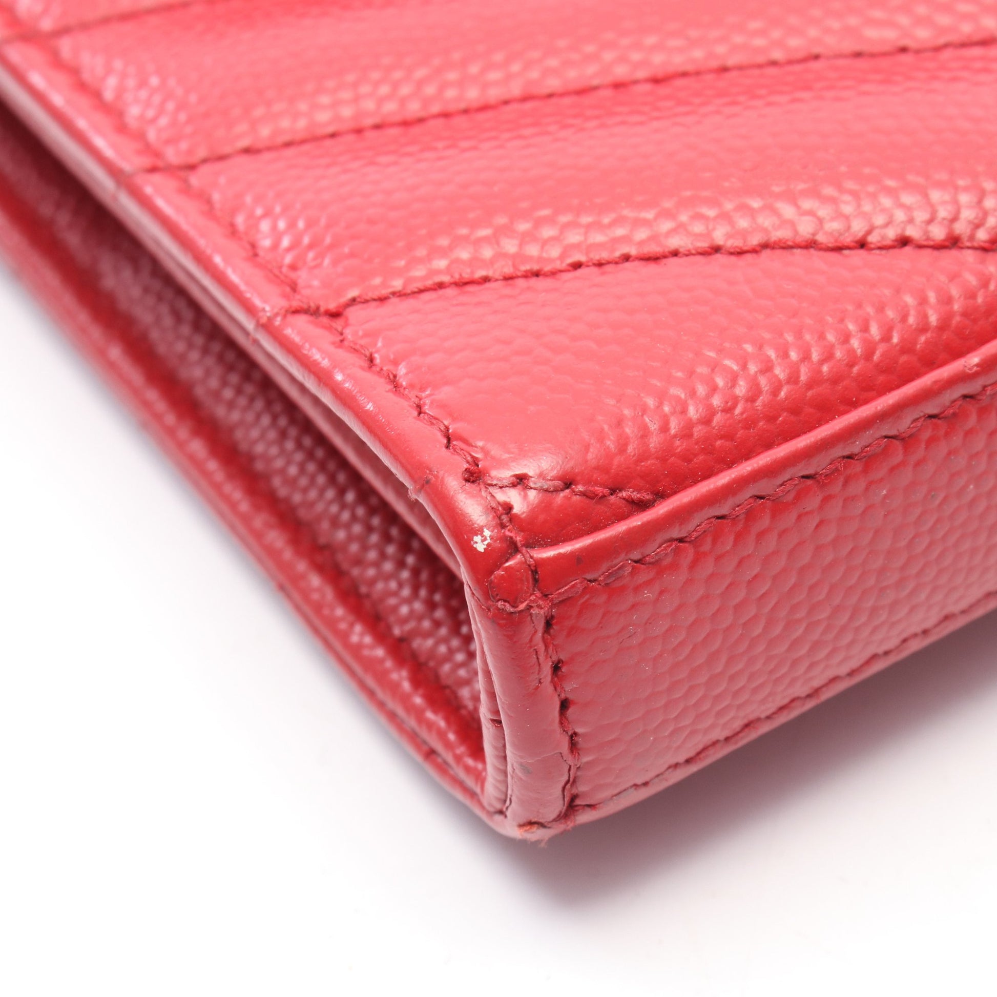 カサンドラ クラシック チェーンウォレット レザー レッド サンローランパリ バッグ SAINT LAURENT PARIS