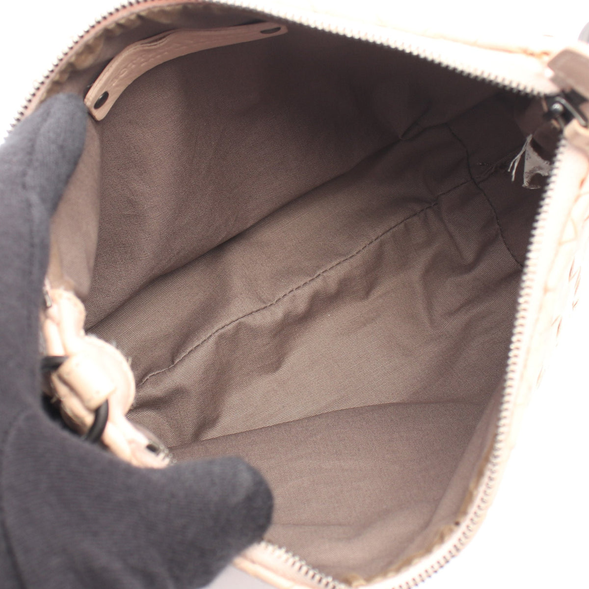 イントレチャート ショルダーバッグ レザー ライトピンク ボッテガヴェネタ バッグ BOTTEGA VENETA
