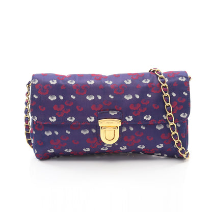 チェーンショルダーバッグ ナイロン ネイビー レッド ホワイト プラダ バッグ PRADA