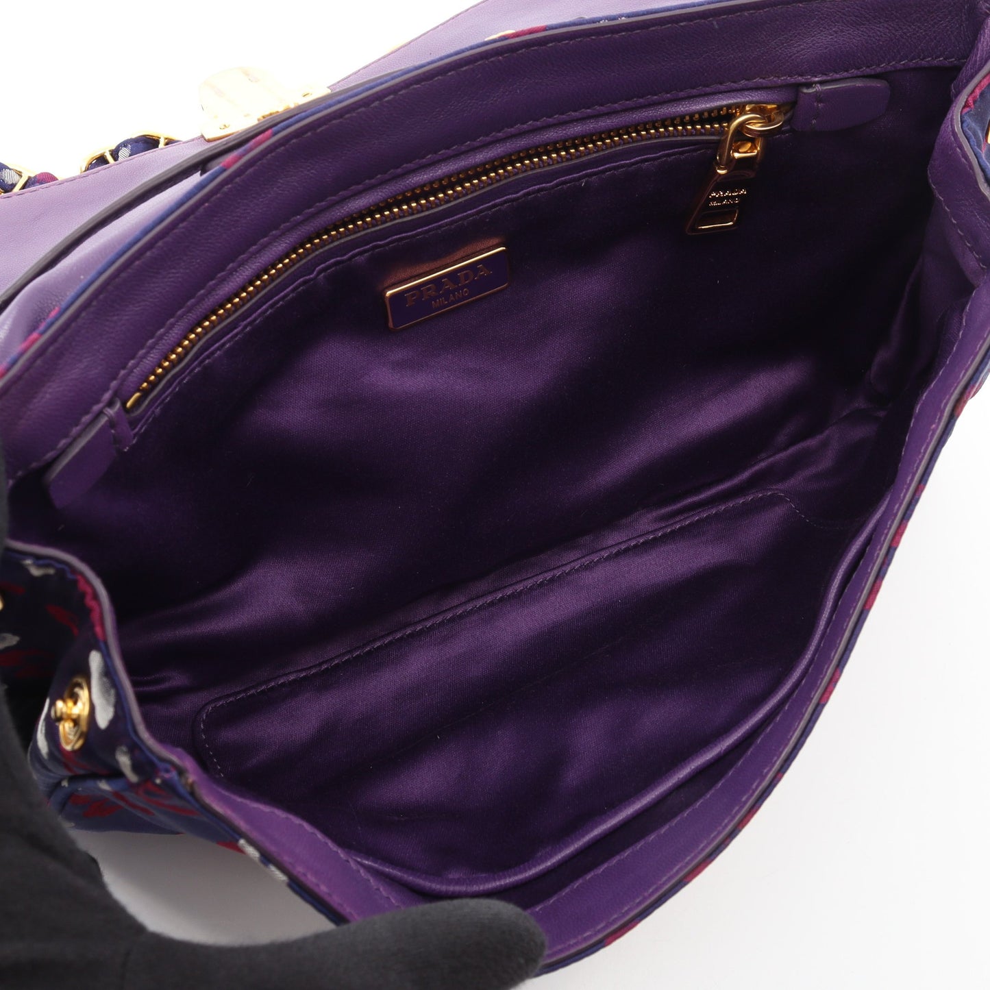 チェーンショルダーバッグ ナイロン ネイビー レッド ホワイト プラダ バッグ PRADA