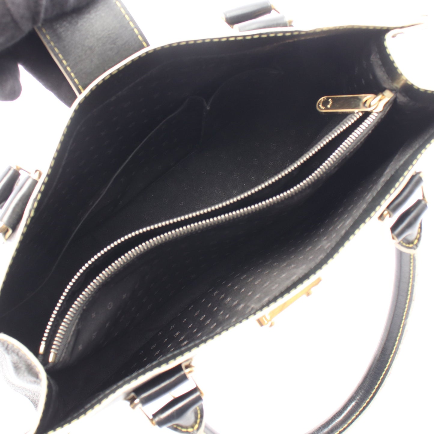 ファビュロー スハリ ノワール ハンドバッグ レザー ブラック ルイヴィトン バッグ LOUIS VUITTON