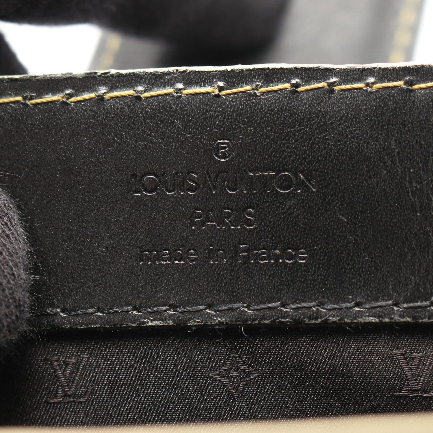 ファビュロー スハリ ノワール ハンドバッグ レザー ブラック ルイヴィトン バッグ LOUIS VUITTON