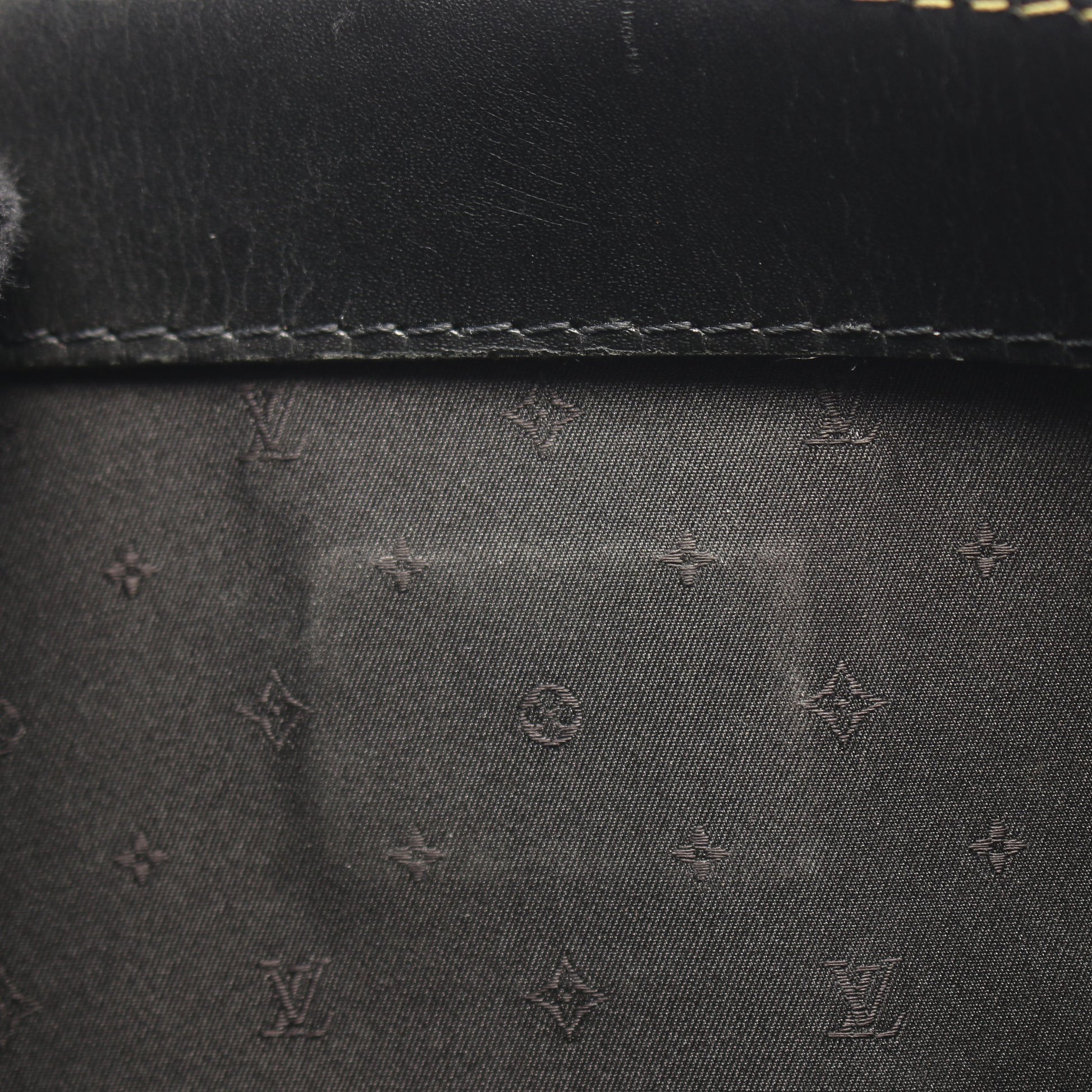 ファビュロー スハリ ノワール ハンドバッグ レザー ブラック ルイヴィトン バッグ LOUIS VUITTON