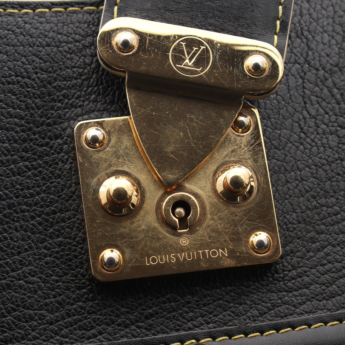 ファビュロー スハリ ノワール ハンドバッグ レザー ブラック ルイヴィトン バッグ LOUIS VUITTON