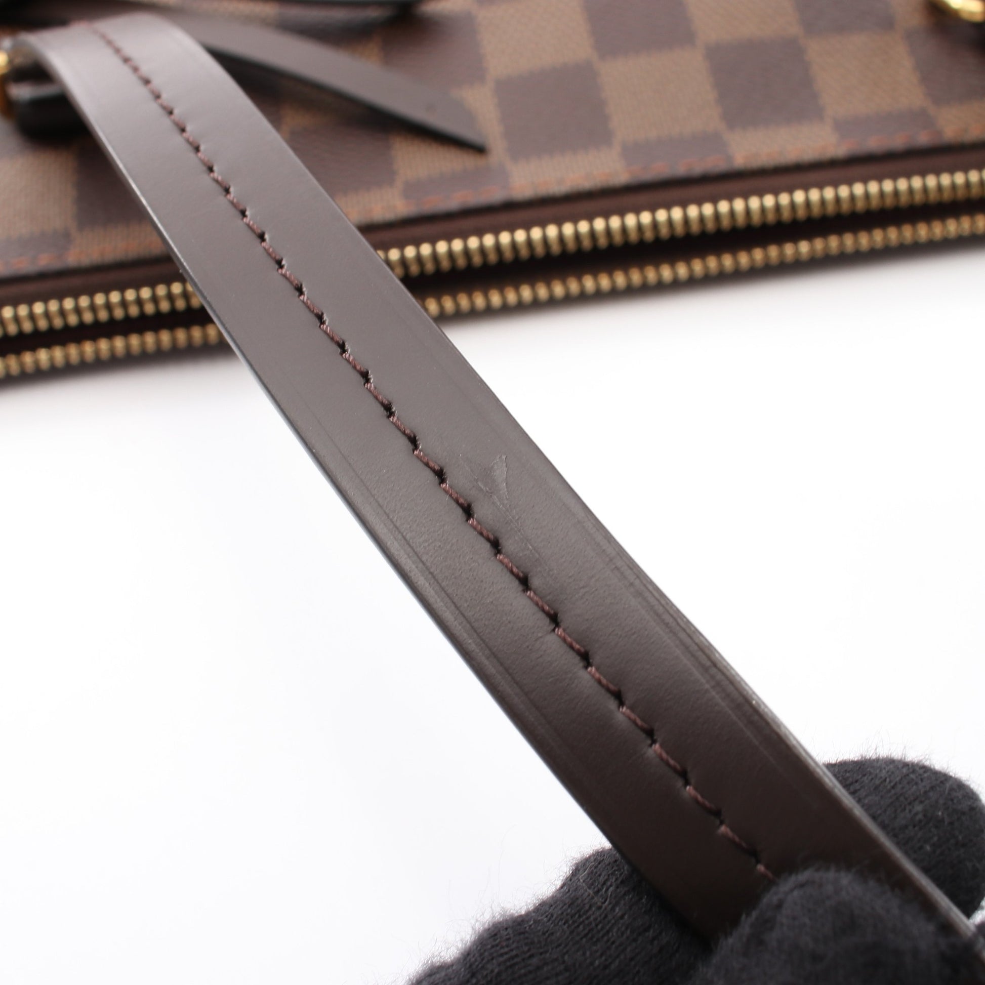 イエナMM ダミエエベヌ ショルダーバッグ トートバッグ PVC レザー ブラウン ルイヴィトン バッグ LOUIS VUITTON