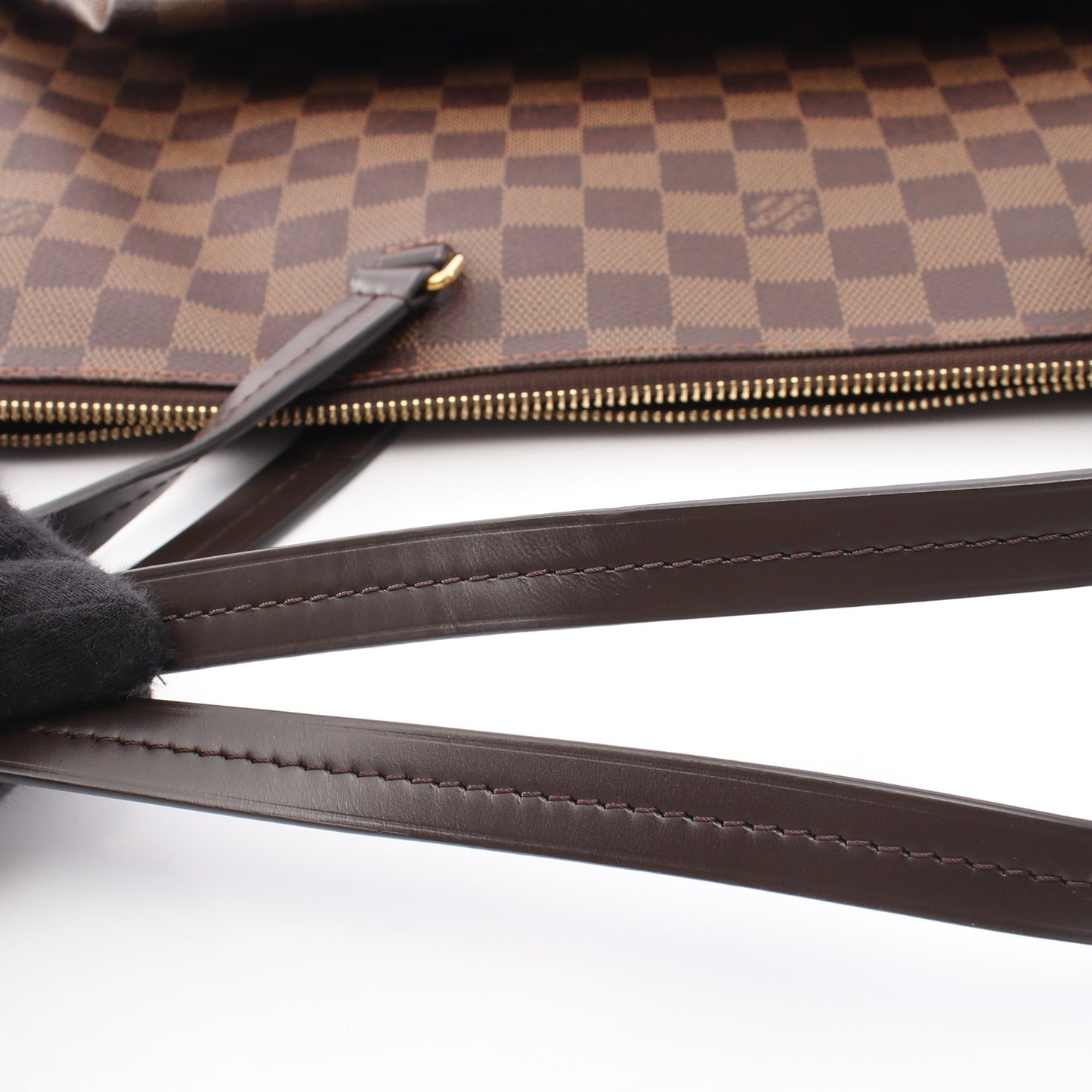 イエナMM ダミエエベヌ ショルダーバッグ トートバッグ PVC レザー ブラウン ルイヴィトン バッグ LOUIS VUITTON