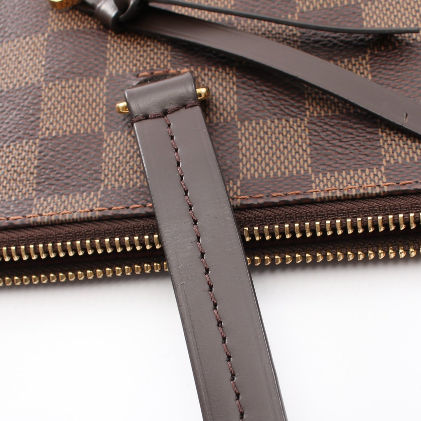 イエナMM ダミエエベヌ ショルダーバッグ トートバッグ PVC レザー ブラウン ルイヴィトン バッグ LOUIS VUITTON