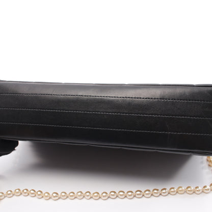 チョコバー パール チェーンショルダー ショルダーバッグ ラムスキン ブラック ゴールド金具 シャネル バッグ CHANEL