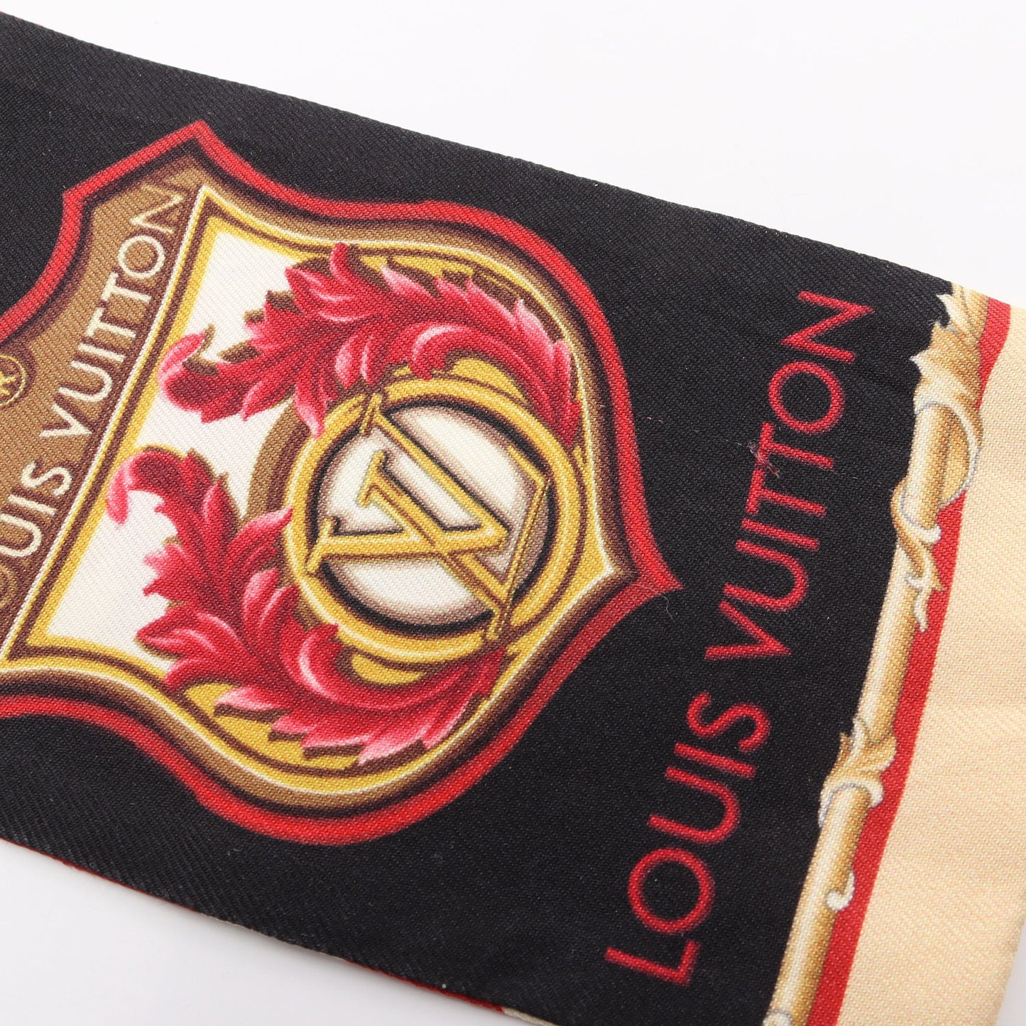 バンドー イントゥールイ スカーフ シルク ブラック レッド イエロー ルイヴィトン 財布・小物 LOUIS VUITTON