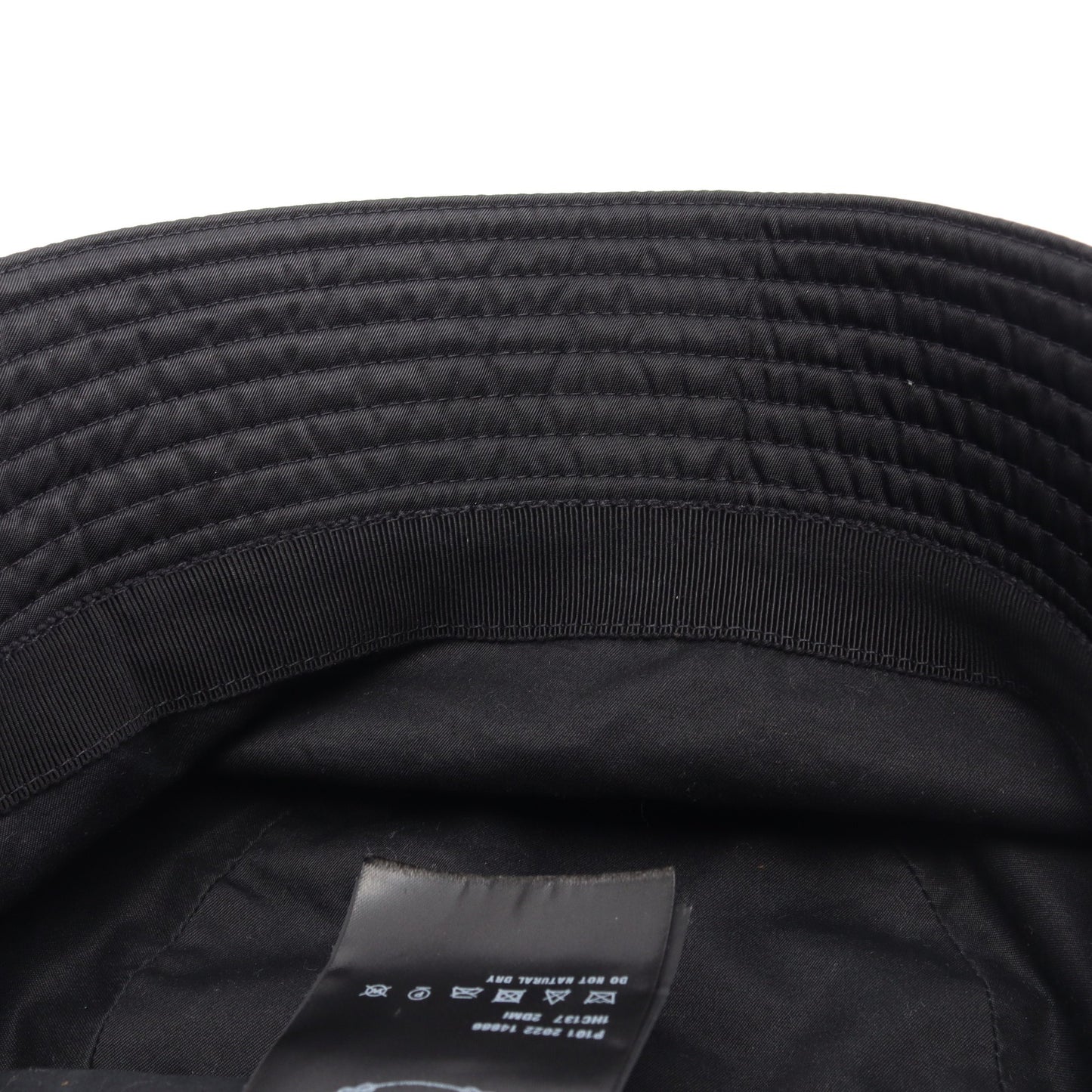 Re-Nylon トライアングルロゴ バケット ハット 帽子 ナイロン ブラック プラダ