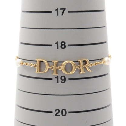 DIORロゴ ブレスレット GP フェイクパール ゴールド オフホワイト ディオール