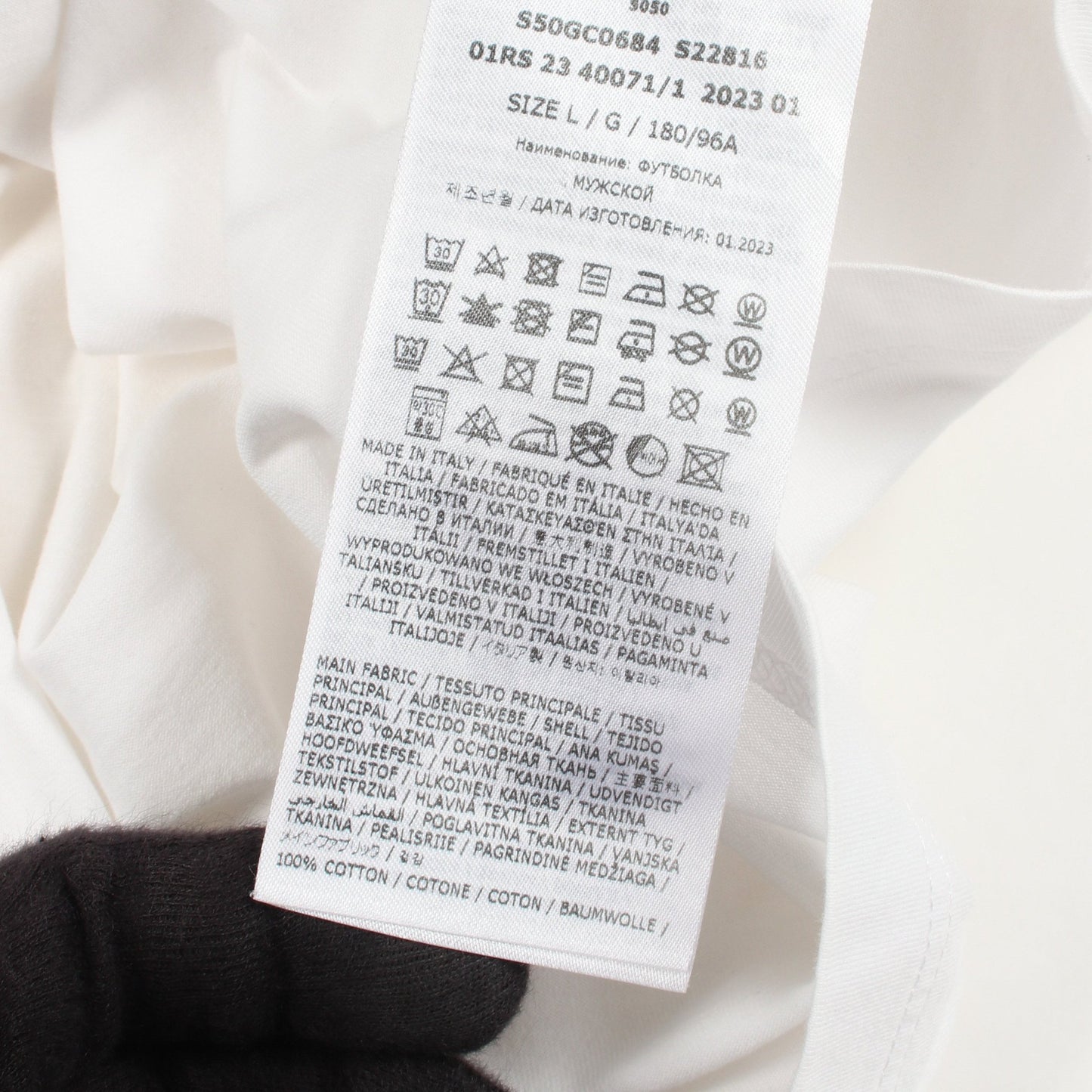 ナンバリング ロゴ 刺繍 Tシャツ コットン ホワイト メゾンマルジェラ トップス Maison Margiela