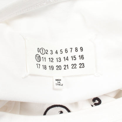 ナンバリング ロゴ 刺繍 Tシャツ コットン ホワイト メゾンマルジェラ トップス Maison Margiela