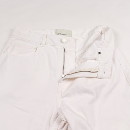ワイドフィット デニムパンツ コットン ホワイト アミアレクサンドルマテュッシ