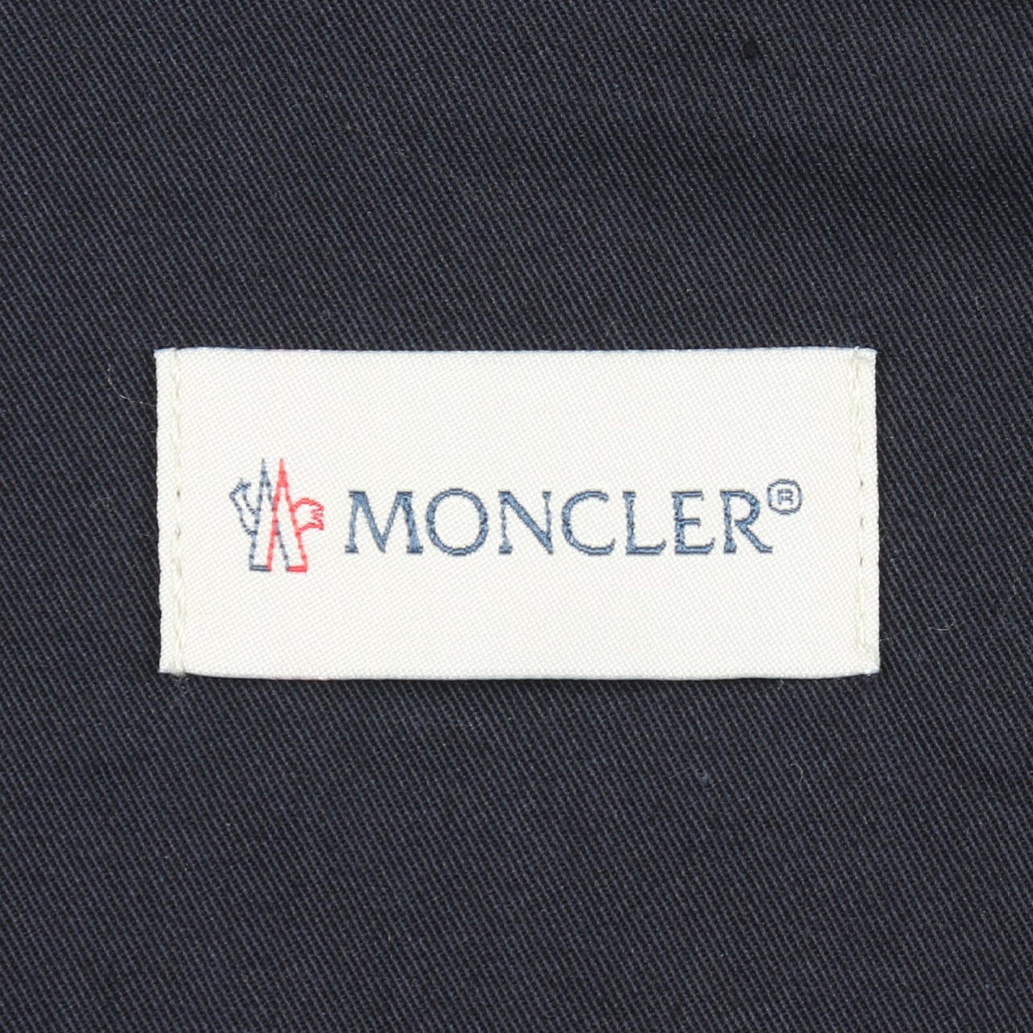 ロゴ刺繍 ジップアップ シャツ ジャケット コットン ネイビー モンクレール