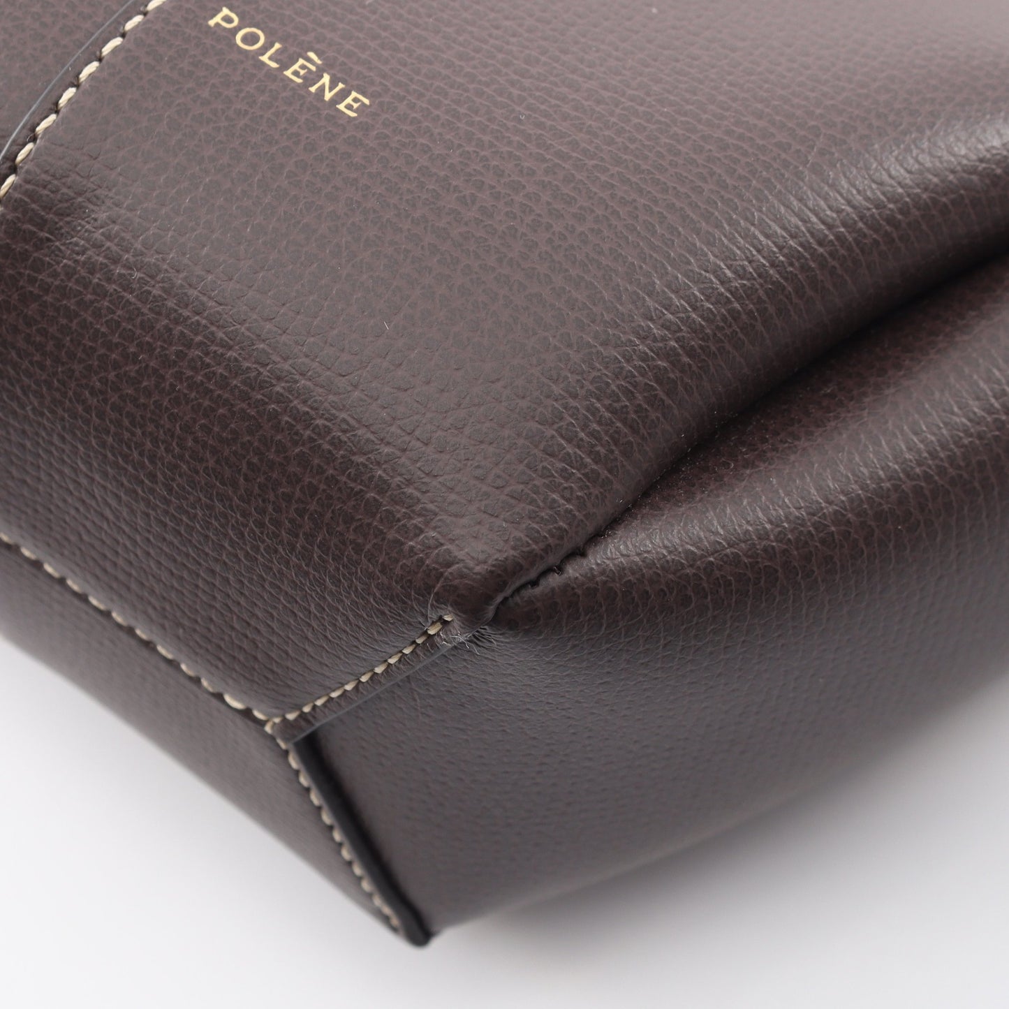 Cyme Tote Nano シム トート ナノ 2WAY ハンドバッグ トートバッグ レザー ダークブラウン ポレーヌ