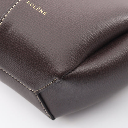 Cyme Tote Nano シム トート ナノ 2WAY ハンドバッグ トートバッグ レザー ダークブラウン ポレーヌ
