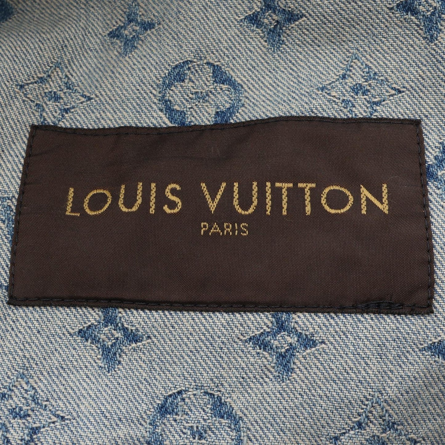 LOUIS VUITTON × Supreme モノグラムジャガード デニムジャケット コットン ライトブルー ルイヴィトン